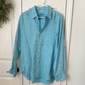 Tommy Bahama Aqua Button-Up Shirt linen